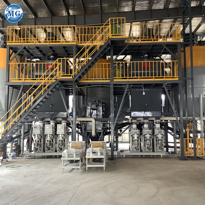 PLC الذكي 10-30T / H مزيج العمود المزدوج مصنع مزيج جاف خط إنتاج الصمغات السيراميكية