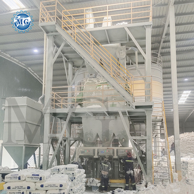 PLC ذكي 10-30 T / H مزيج جاف مسحوق الهاون مصنع الحائط الرمال المضغوطة خلاط أسمنت القرميد البنفسجية الطوب اللاصق الصفيحة صنع آلة