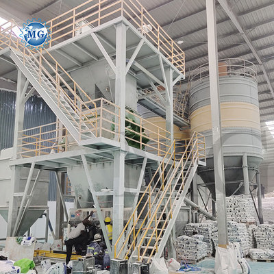 PLC ذكي 10-30 T / H مزيج جاف مسحوق الهاون مصنع الحائط الرمال المضغوطة خلاط أسمنت القرميد البنفسجية الطوب اللاصق الصفيحة صنع آلة
