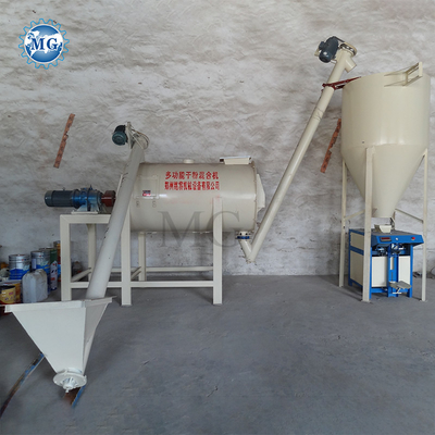 الضمان الطويل 3-4 tph 18kw خط إنتاج الخرسانة الجافة الحائط الجص الرمل الجص مزيج الأسمنت البلاط السيراميكي الصمغ الصمغ صناعة آلة