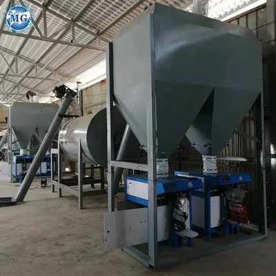1-5tph الجهد المخصص خليط جاف مسحوق الخرسانة خط إنتاج الجدار الجص الجص الاسمنت غطاء خفيف خلاط بلاط خليط ملصق الصمغ الصمغ صنع آلة