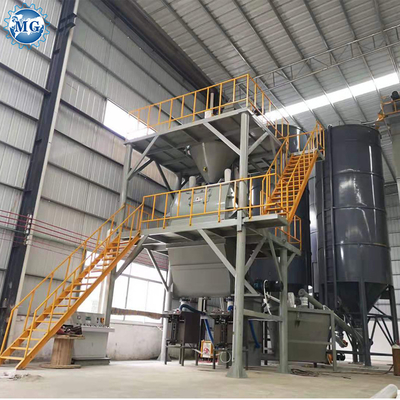 120KW 30T / H مصنع الملاط الجاف معدات خلط الأسمنت الرملية الأوتوماتيكية الكاملة