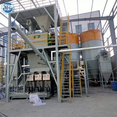 10-30T / H مصنع ملاط ​​جاف 9 م مع تحكم PLC أوتوماتيكي كامل 90KW