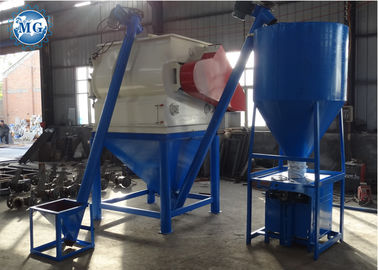 4 - 5T / H آلة خلط الملاط ذات العمود المزدوج المحسن مصنع الملاط المزيج الجاف البسيط