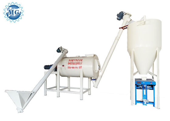25kw 4T / H معدات الملاط الجاف ارتفاع 4m لمعجون الجدار