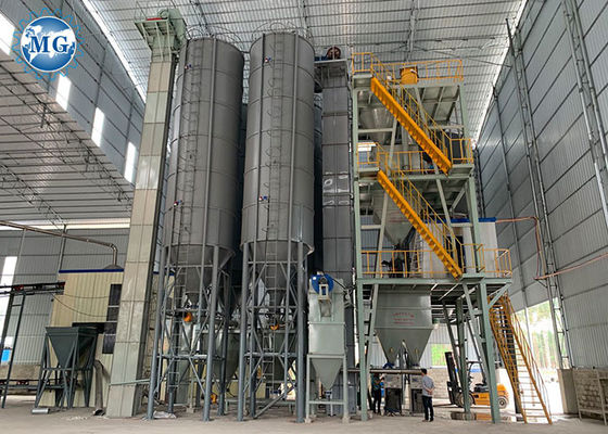 10-20 T / H آليّة جافّ مزيج هاون مصنع جدار معجون يجعل آلة