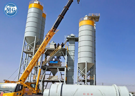 خط إنتاج خليط الملاط الجاف الأوتوماتيكي 25T / H صنع مسحوق لاصق البلاط