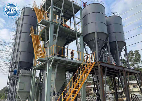 10-15t / H آلات الملاط الجاف المزيج 0.4Mpa مع مجمع الغبار الإعصار