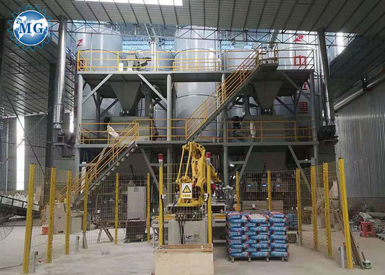 10-20 T / H مصنع خلط جاف ماكينة صنع بلاط لاصق بلاط الجص مسحوق الجبس